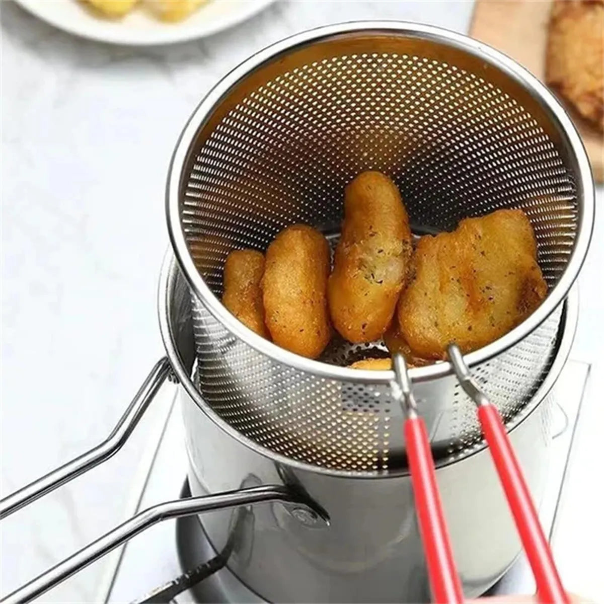 304 Stainless Steel Multifunctional Fryer 🍳✨