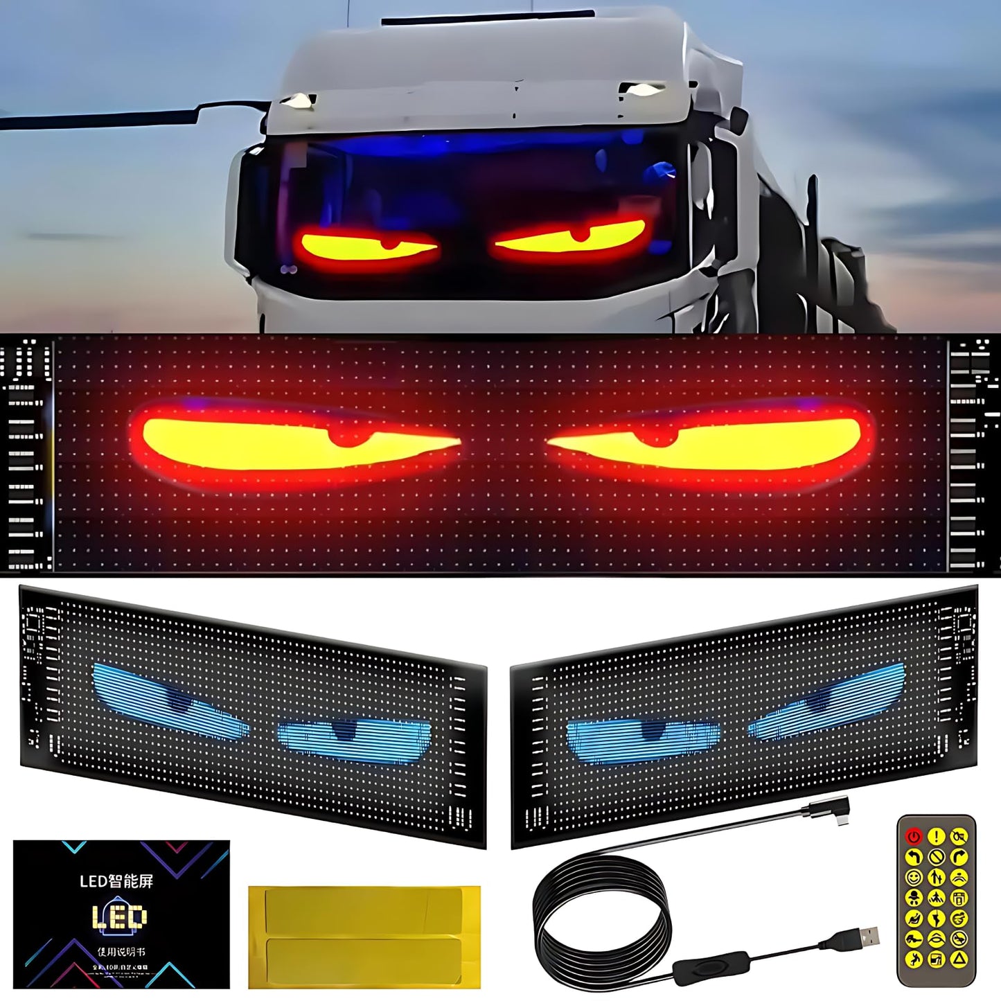 Luces de Ojos de Diablo Flexibles y Programables para Coche